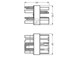 Штекер WAGO 770-1734, 4 pin, 400В, 25А, (1 шт)