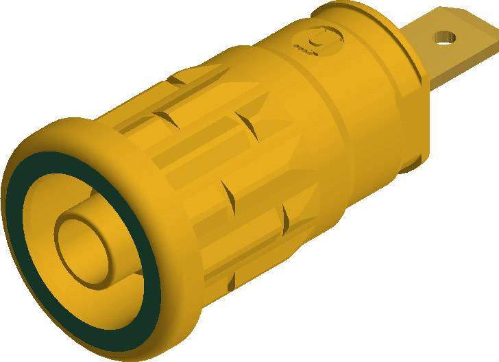 972361188, SKS-HIRSCHMANN SEP 2610 F4,8 - Лабораторное гнездо, Ø-контакта: 4 мм, желто-зеленый : 1шт