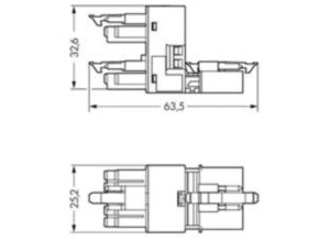 H-распределитель WAGO 890-980, 5 pin, (1 шт)