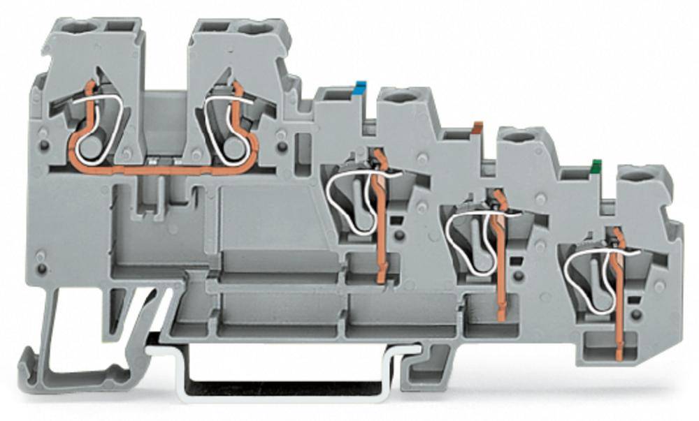 Клемма бесконтактного переключателя WAGO 270-570, 5 pin, 0.08мм² - 2.50мм², 250В, 18А, конф: L, (50 шт)