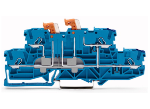 Двухуровневый клеммный блок WAGO 2002-2959, 3 pin, 0.75мм²-4.0мм², 400В, 16А, (1 шт)
