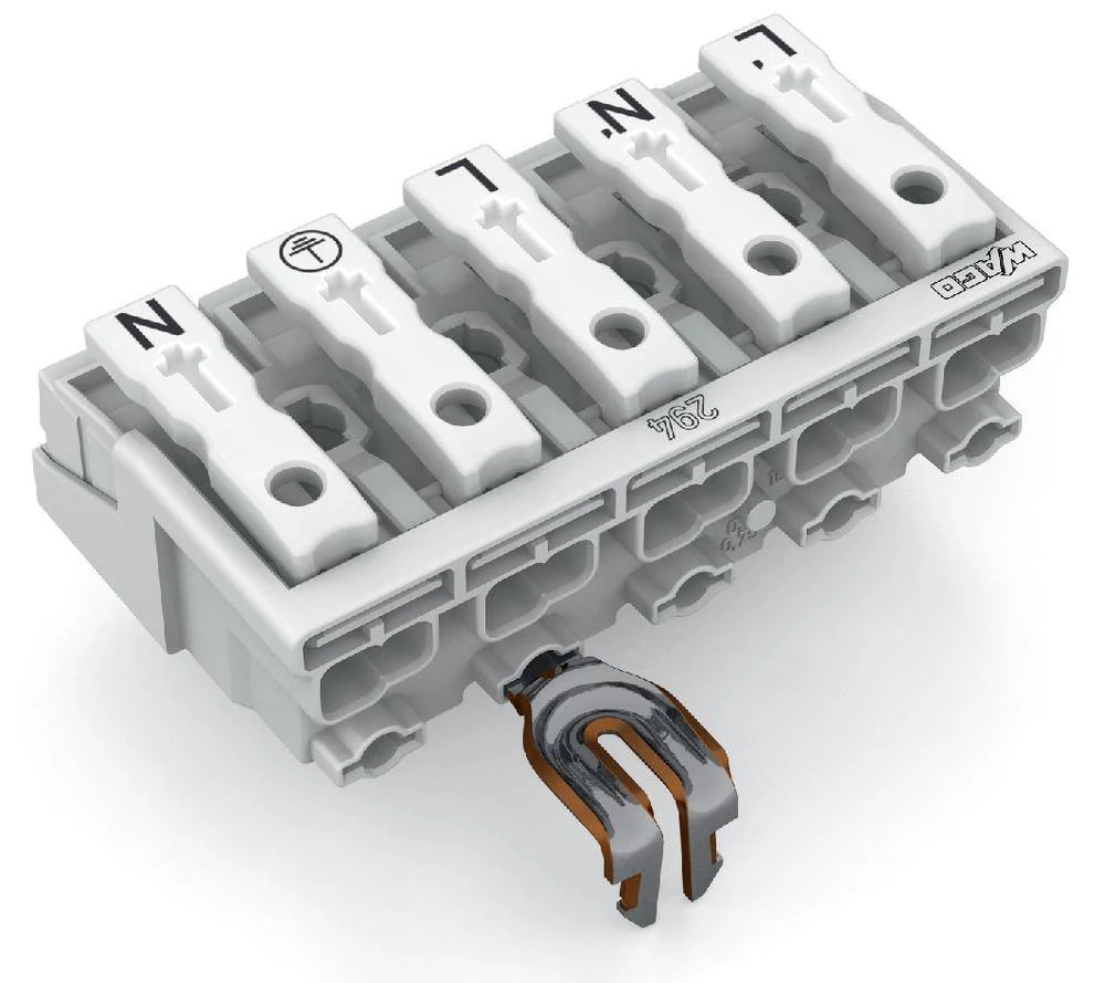 Разъем питания сети WAGO 294-4255, 5 pin, 0.5мм² - 1.5мм², 24А, (250 шт)