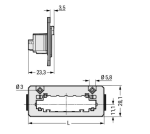 Защелкивающаяся рамка WAGO 831-304, (1 шт)