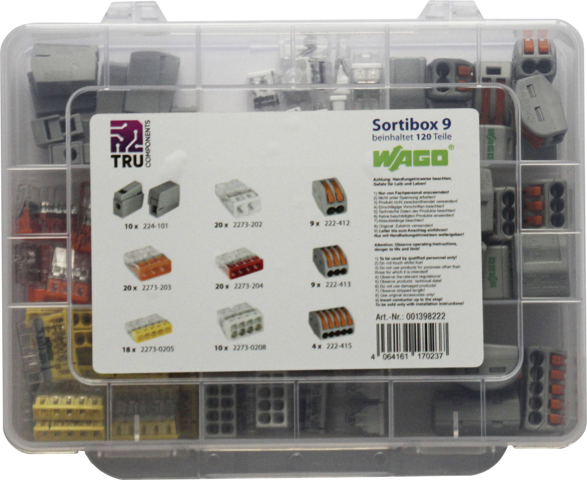 Соеденительня клемма (набор) WAGO WA-741-834, 2.5мм² - 4мм², (120 шт)