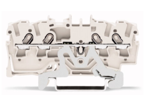 Клеммная колодка экрана WAGO 2001-1408, 1 pin, 0.25мм²-2.5мм², 550В, 18А, (1 шт)