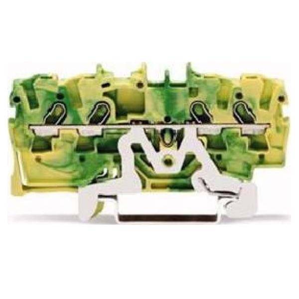 PG клемма WAGO 2001-1407, 4 pin, 0.25мм² - 2.50мм², 18А, конф: Terre, (1 шт)