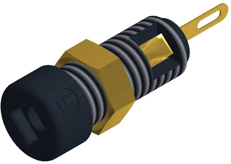 935 980-190, SKS-HIRSCHMANN CO MBI 1 Au - Лабораторное гнездо, Ø-контакта: 2 мм, черный : 1 шт.