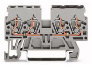 Сдвоенная проходная клемма WAGO 870-826, 2 pin, 0.08мм²-2.5мм², 500В, 24А, (1 шт)