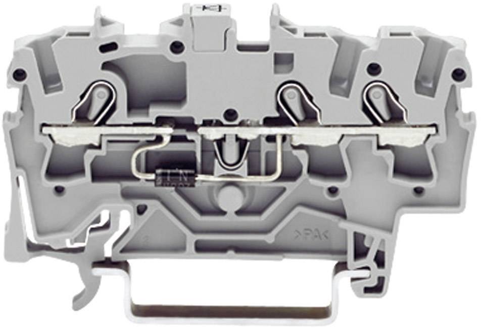 Диодная клемма WAGO 2001-1311/1000-410, 3 pin, 0.25мм² - 2.50мм², 250В, 500мА, конф: L, (1 шт)