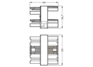 3-кратный распределитель WAGO 770-909, 5 pin, 400В, 25А, (1 шт)