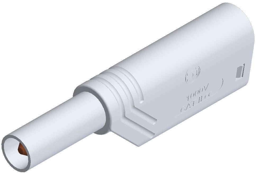 934099107, SKS-HIRSCHMANN LAS S WS - Штекер с ламелями, Ø-контакта: 4 мм, белый : 1 шт.