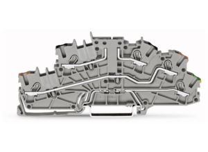 Многоуровневая монтажная клеммная колодка WAGO 2003-6643, 3 pin, 0.25мм²-2.5мм², 250В, 6.3А, (1 шт)