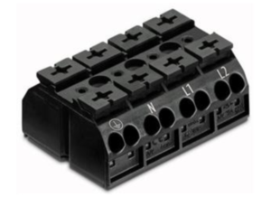 Клеммная колодка WAGO 862-1594/999-950, 4 pin, 0.5мм²-4.0мм², 440В, 28А, CS: 12мм, (1 шт)