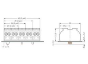 Клеммная колодка WAGO 862-504, 4 pin, 0.5мм²-4.0мм², 500В, 32А, CS: 12мм, (1 шт)