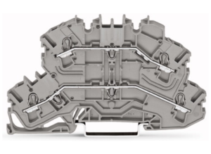 Двухуровневый клеммный блок WAGO 2002-2601, 2 pin, 0.25мм²-4.0мм², 500В, 24А, (1 шт)