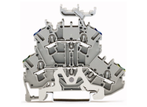 Двухуровневый клеммный блок WAGO 2002-2247, 2 pin, 0.25мм²-4.0мм², 500В, 24А, (1 шт)