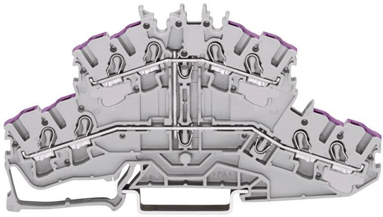 Двухуровневая клемма WAGO 2002-2409, 8 pin, 0.25мм² - 4мм², 500В, 24А, конф: N, (1 шт)