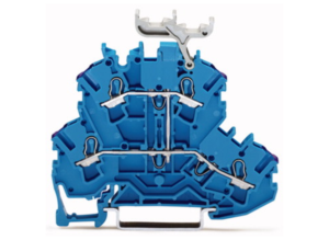 Двухуровневый клеммный блок WAGO 2002-2239, 2 pin, 0.25мм²-4.0мм², 500В, 24А, (1 шт)