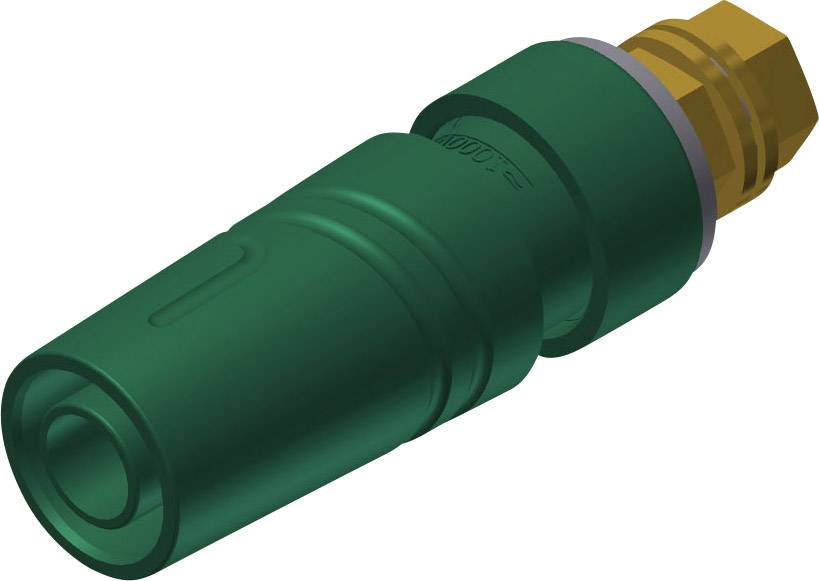 975357704, SKS-HIRSCHMANN SAB 2600 G M4 Au - Лабораторное гнездо, Ø-контакта: 4 мм, зеленый : 1 шт.