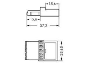 Промежуточная муфта WAGO 890-619, 5 pin, 400В, 16А, (1 шт)