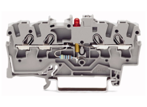 Светодиодная клемма WAGO 2001-1421/1000-434, 1 pin, 0.25мм²-2.5мм², 24В, 0.025А, (1 шт)