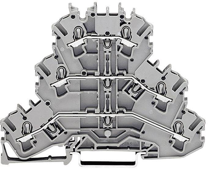 Трехуровневая клемма WAGO 2002-3201, 6 pin, 0.25мм² - 4мм², 500В, 24А, конф: L;L;L, (1 шт)