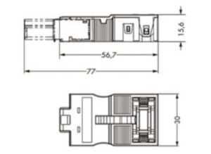 Гнездо WAGO 770-203/035-000, 3 pin, 0.5мм²-4.0мм², 250В, 25А, (1 шт)