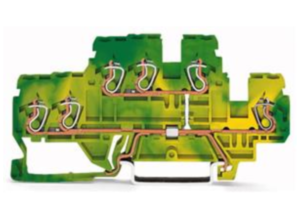 Двухуровневый клеммный блок WAGO 870-537, 2 pin, 0.08мм²-2.5мм², 500В, 24А, (1 шт)