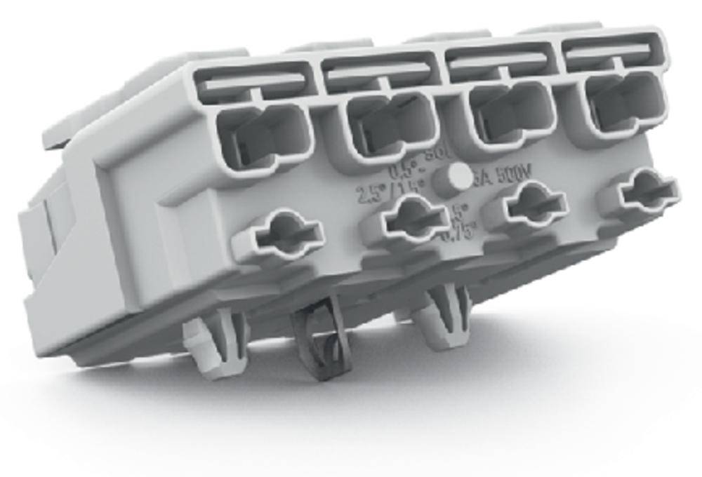 Разъем питания сети WAGO 294-5124, 4 pin, 0.5мм² - 1.5мм², 24А, (500 шт)