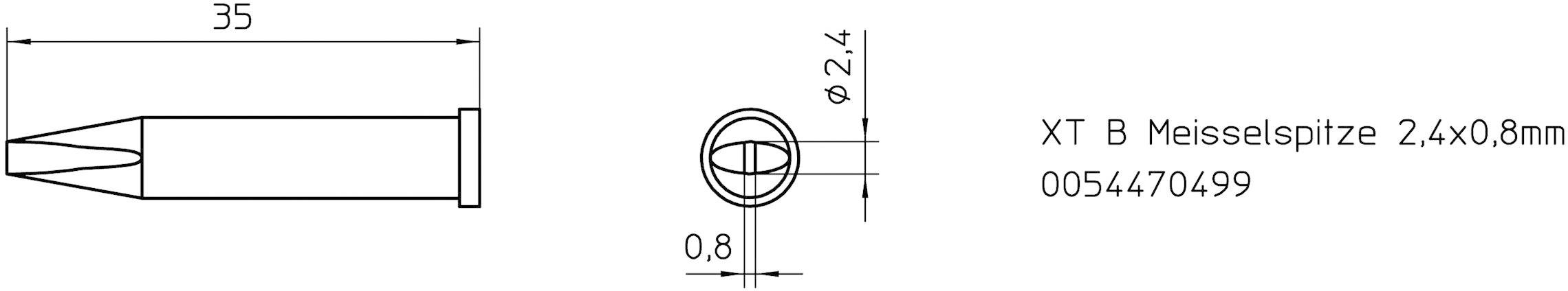 Паяльное жало Weller T0054470499 XT B