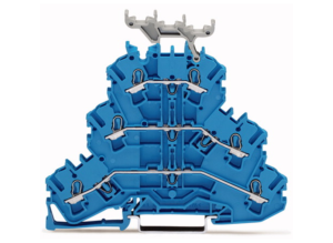 Трехуровневая клеммная колодка WAGO 2002-3234, 3 pin, 0.25мм²-2.5мм², 500В, 24А, (1 шт)