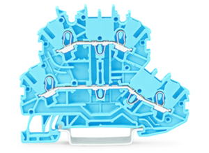 Двухуровневый клеммный блок WAGO 2000-2204, 2 pin, 0.14мм²-1.5мм², 500В, 13.5А, (1 шт)