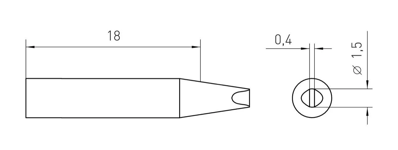 Паяльное жало Weller T0054461899N RTM 015 S MS