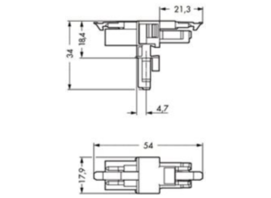 T-распределитель WAGO 890-656, 3 pin, 250В, 16А, (1 шт)