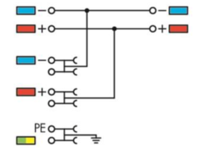 Клемма питания инициатора WAGO 2000-5477, 0.14мм²-1.5мм², 250В, 13.5А, (1 шт)
