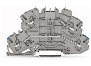 Двухуровневый клеммный блок WAGO 2002-2602, 2 pin, 0.25мм²-4.0мм², 500В, 24А, (1 шт)