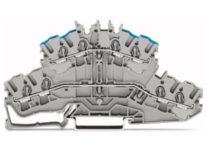 Двухуровневый клеммный блок WAGO 2002-2403, 2 pin, 0.25мм²-4.0мм², 800В, 24А, (1 шт)