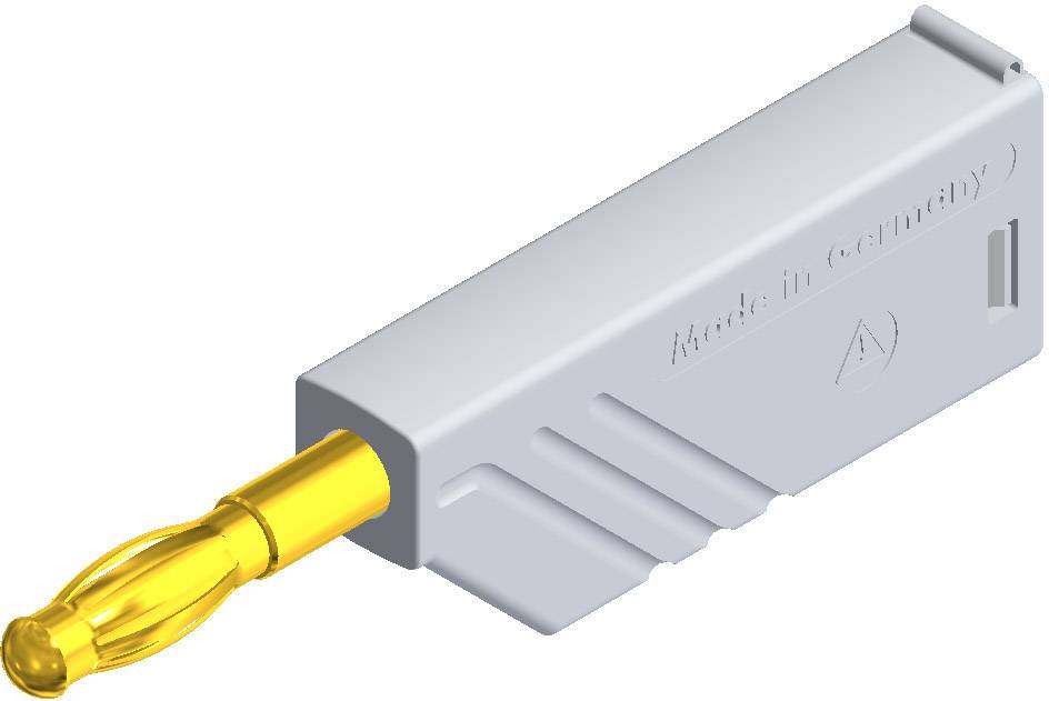 934100707, SKS-HIRSCHMANN LAS N WS Au - Штекер с ламелями, Ø-контакта: 4 мм, белый : 1 шт.