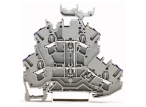 Двухуровневый клеммный блок WAGO 2002-2238, 2 pin, 0.25мм²-4.0мм², 500В, 24А, (1 шт)