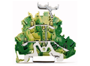 Двухуровневый клеммный блок WAGO 2002-2237, 2 pin, 0.25мм²-2.5мм², 500В, 24А, (1 шт)