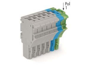 Внутренний разъём WAGO 2022-108/000-038, 8 pin, 0.75мм²-4.0мм², 690В, 24А, CS: 5.2мм, (1 шт)
