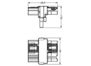 T-распределитель WAGO 770-1732, 4 pin, 400В, 25А, (1 шт)