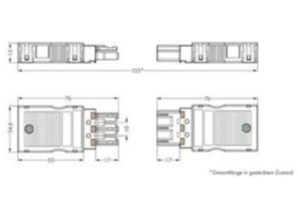 Штекер WAGO 770-133, 3 pin, 0.5мм²-4.0мм², 250В, 25А, (1 шт)