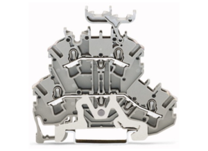 Двухуровневый клеммный блок WAGO 2002-2258, 2 pin, 0.25мм²-4.0мм², 500В, 24А, (1 шт)