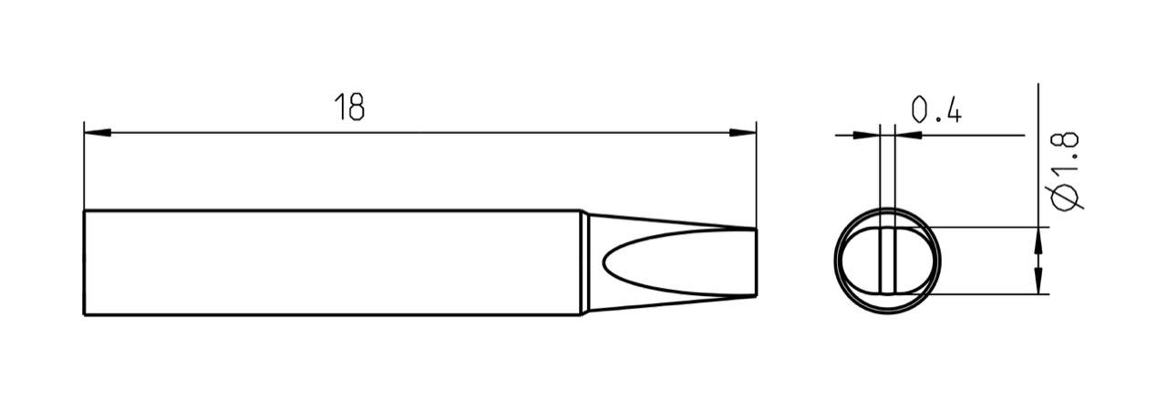 Паяльное жало Weller T0050100799 RTM 018 S
