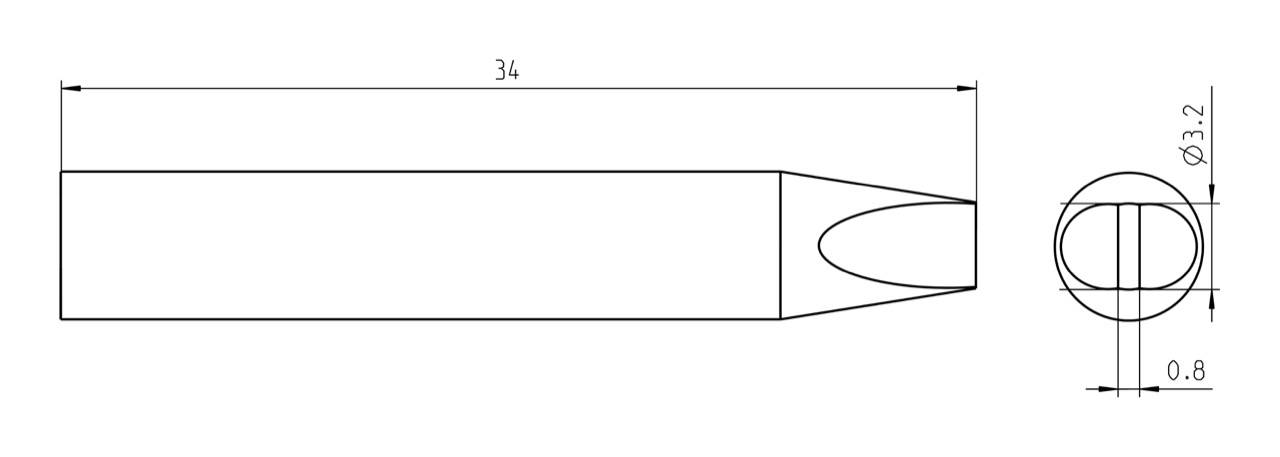 Паяльное жало Weller T0050106199 RTU 032 S L MS