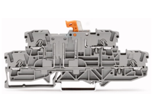 Двухуровневая клемма с размыкателем WAGO 2002-2971, 4 pin, 0.25мм²-4.0мм², 400В, 16А, (1 шт)