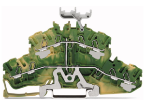 Двухуровневый клеммный блок WAGO 2002-2437, 2 pin, 0.25мм²-4.0мм², 800В, 24А, (1 шт)