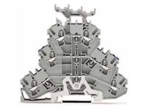 Трехуровневая клеммная колодка WAGO 2002-3248, 3 pin, 0.75мм²-4.0мм², 500В, 24А, (1 шт)