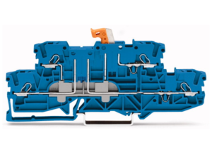 Двухуровневая клемма с размыкателем WAGO 2002-2974, 4 pin, 0.75мм²-4.0мм², 400В, 16А, (1 шт)